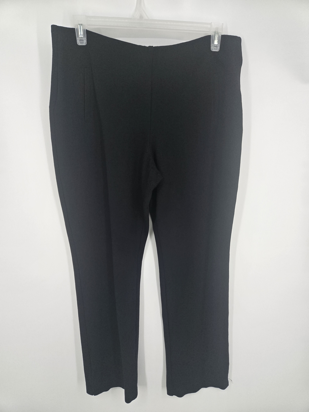 Chico's Black Straight Leg Pull On Pants Size 2.5 (14) 7345